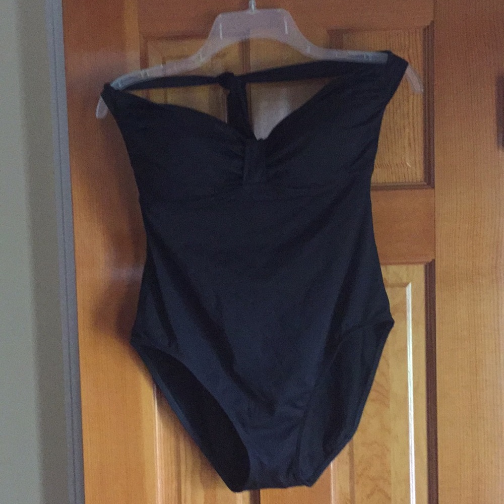 Ralph Lauren one piece black bathing suit